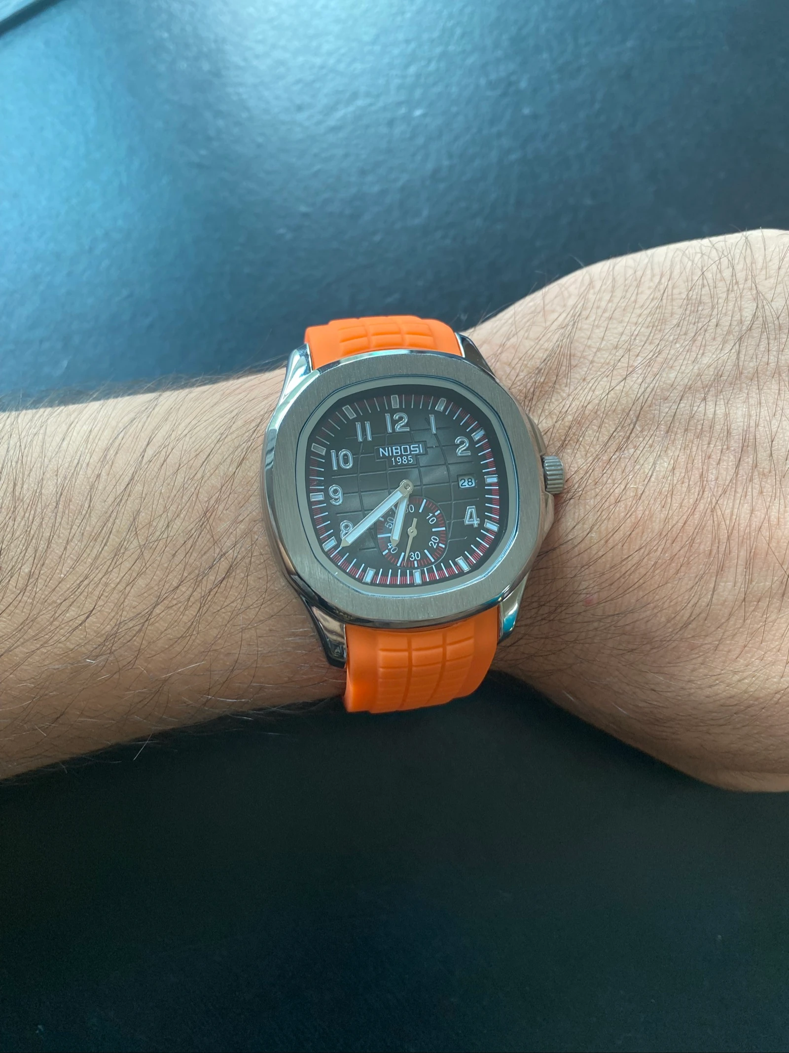 Montre Homme Orange Old Money élégante | Idée Cadeau – photo 2